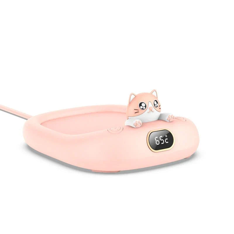Home Office Cute Pet Constant Temperature Cup Warming Holder Winter GadgetsProduct information: Input: 220V-50Hz Size: 136X116X55mm Material: ABS ABS electroplated metal    Size: